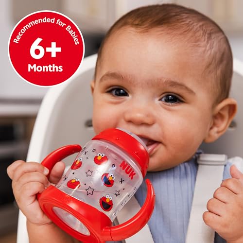 image for NUK Learner Cup, 5oz, Pack of 2, Sesame Street, Elmo and Cookie Monste