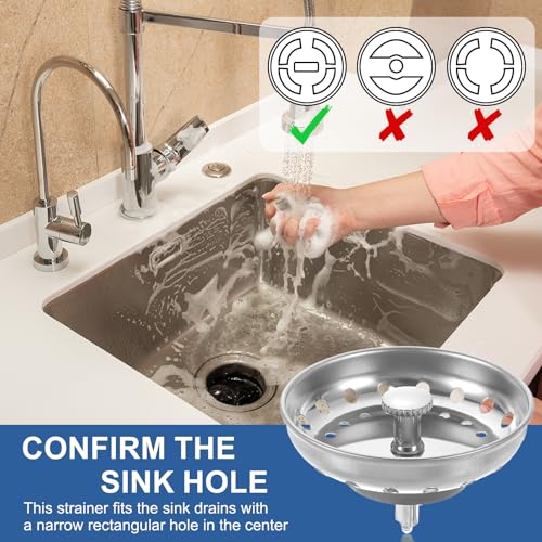 uxcell Colador para Fregadero de Acero Inoxidable Plata 6 Piezas miniatura 5