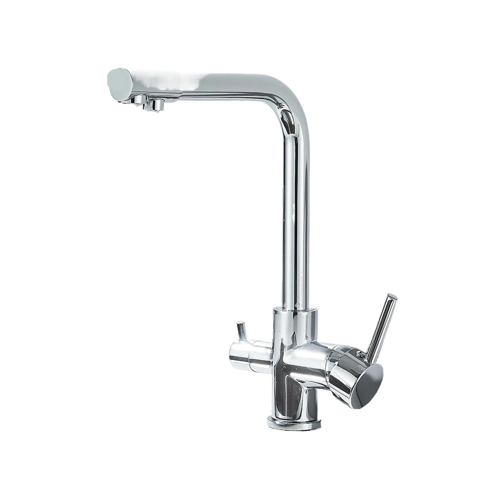 Water Filter Faucet Kitchen Faucet Drinking Water Tap Rotatable Water Purification Feature Taps for Kitchen Sink Mixer Cranes(Chrome Faucet)