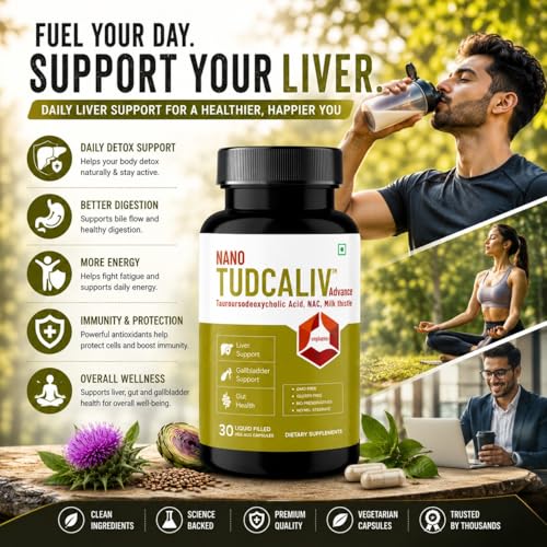 Image of Tudca Advance Liver Detox & Gut Health | Milk Thistle, NAC & TUDCA | Supports Fatty Liver, Digestive Health & Detoxification - 90 Vegan Liquid Capsules (Pack Of 3)