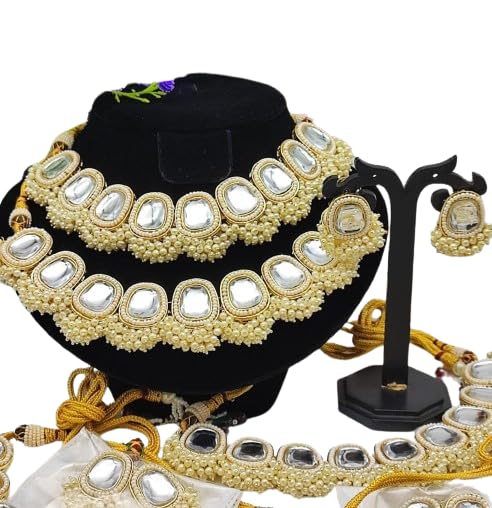 Womens, Girls Alloy Gold-plated Earring & Necklace Set (KUNDAN NEKLACE SET) (B0D7MPTNYP) Amazon Price History, Amazon Price Tracker