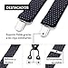 DonDon tirantes anchos 3,5 cm para hombres con 4x clips con cuero...
