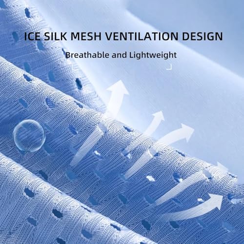 Men's Mesh Ice Silk Underwear Box Briefs Breathable Ultra-thin Underwear Trunks Underpanties Multipacks(4-6)2