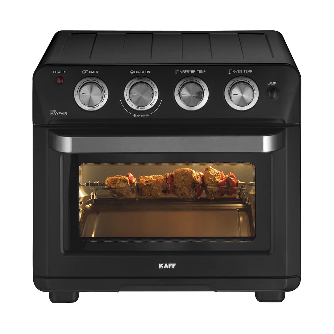 Kaff MFAFOT25 Electric Oven Toaster Grill (OTG) for Kitchen 25 Litre, 1700W | Rotisserie, Air Fryer, Convection, Defrost | Stainless Steel Finish Designer Knobs & Stylish Handle (Black)-image-22