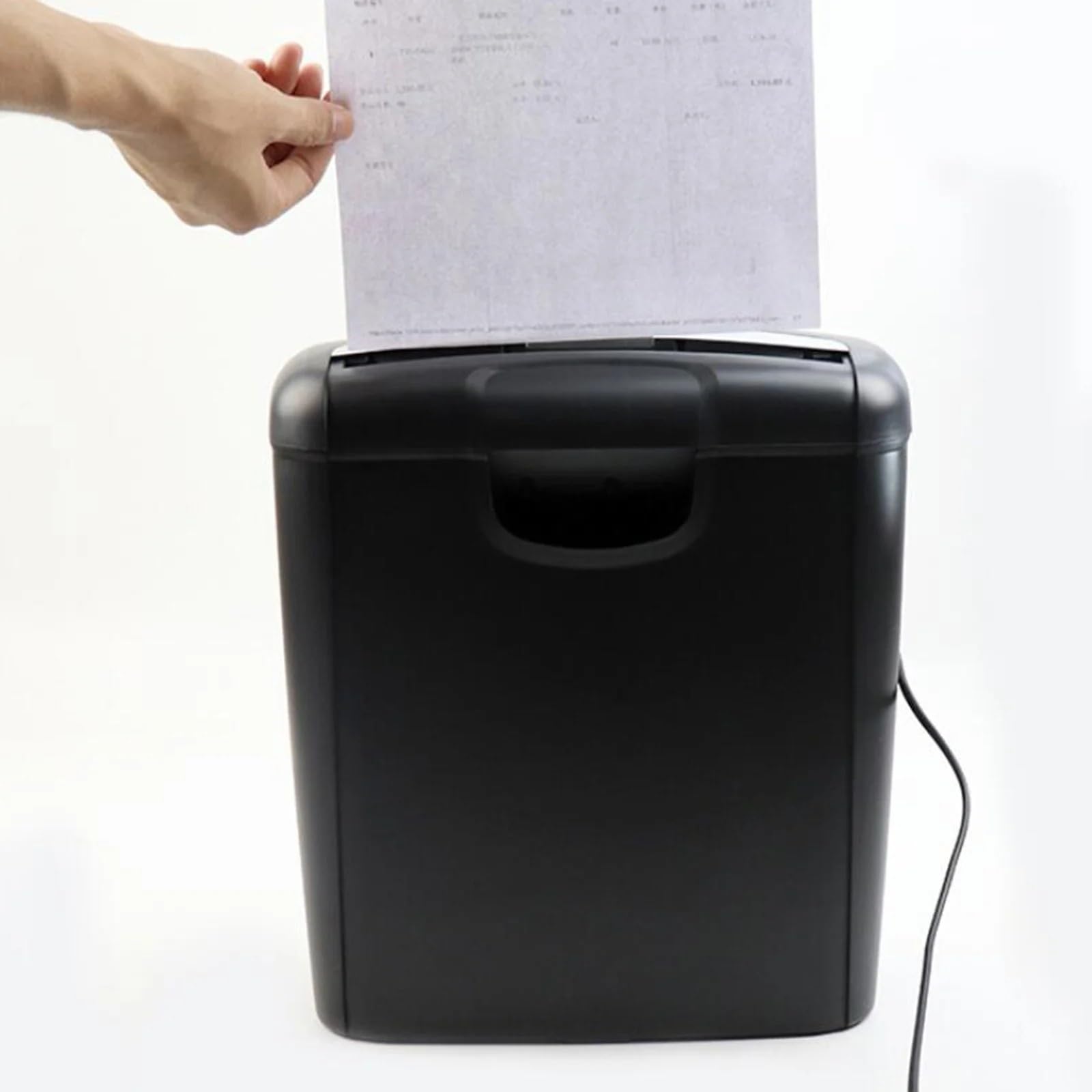 Niszczarka do papieru 6-arkuszowego, cięcie na krzyż, mikrocięcie, zdjęcia, przenośna, elektryczna, cicha, formatu A4, użytku domowego i biurowego, pojemność 10 l Zabezpieczenie przed przegrzaniem