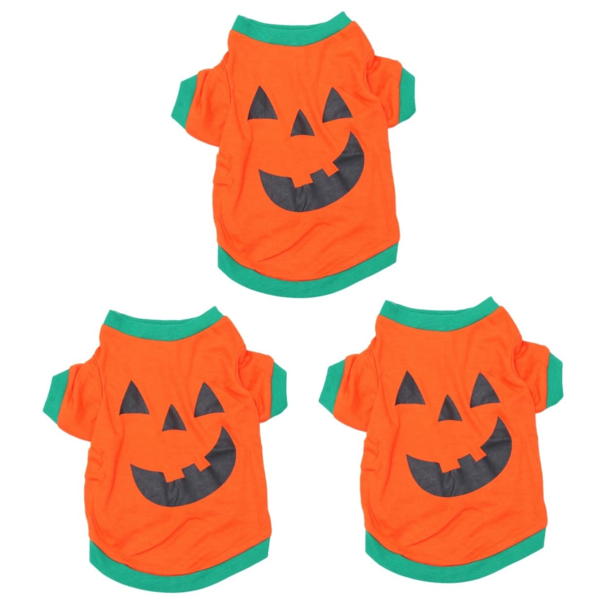 FOMIYES 3 Pezzi Costume da Zucca per Cani Taglia in Morbido Cotone Facile da Indossare Togliere Pronto per La Foto