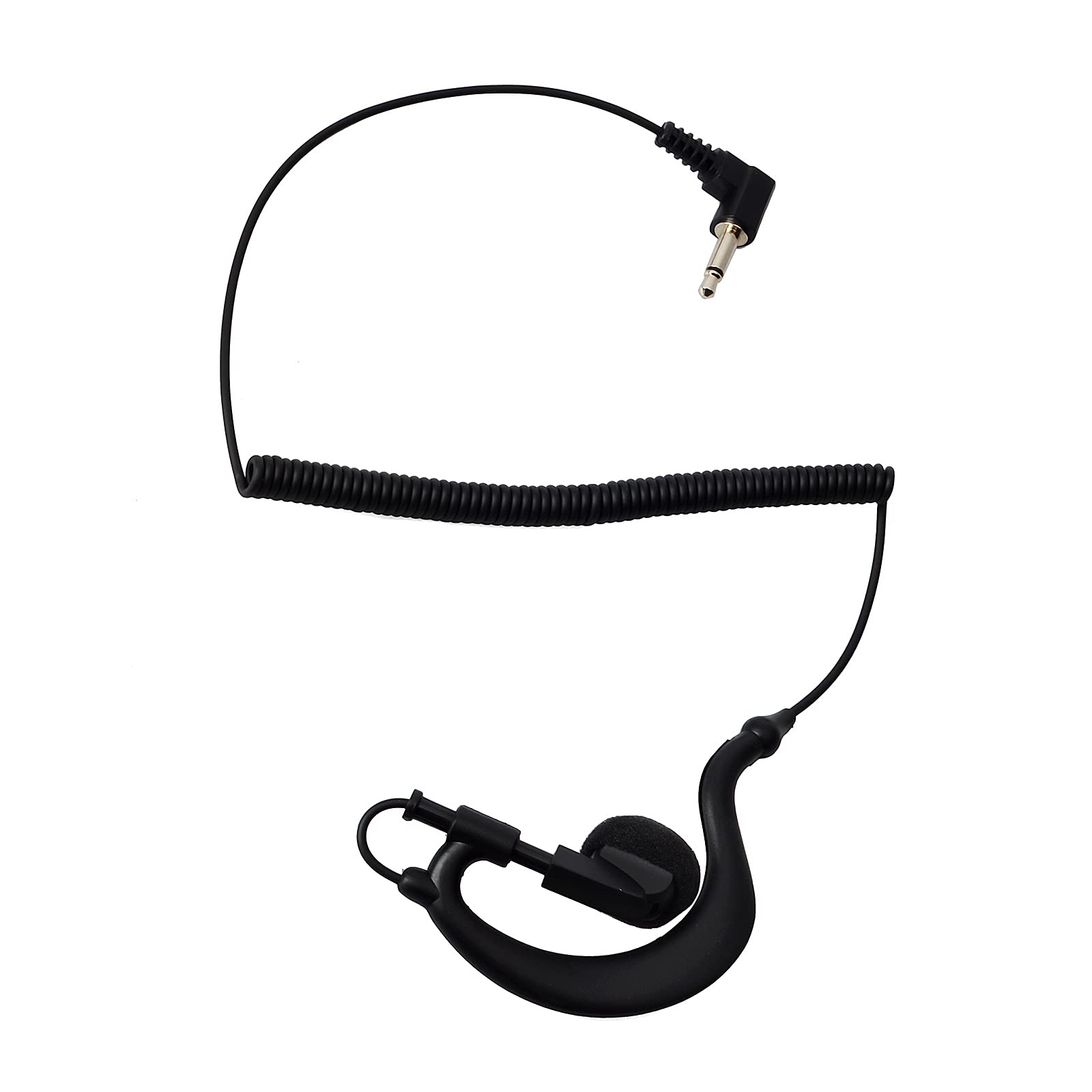 Auricolari A Forma Di Gancio HYSHIKRA G-Form - Jack 3.5mm, Per Radio, Walkie Talkie, Caccia, Sicurezza, 2 Pezzi, Tappi Morbidi Rotanti