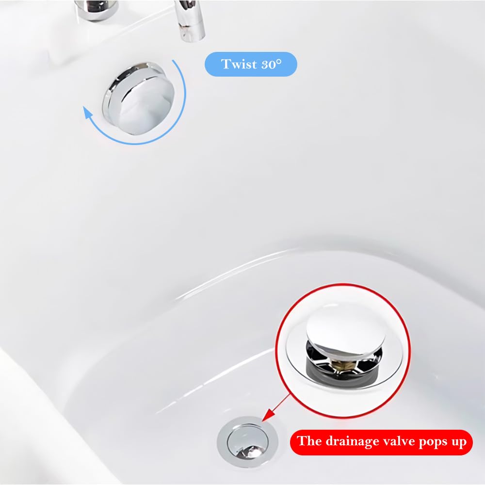 Bouton Rotatif De Vidange Baignoire NIYATA - Plastique