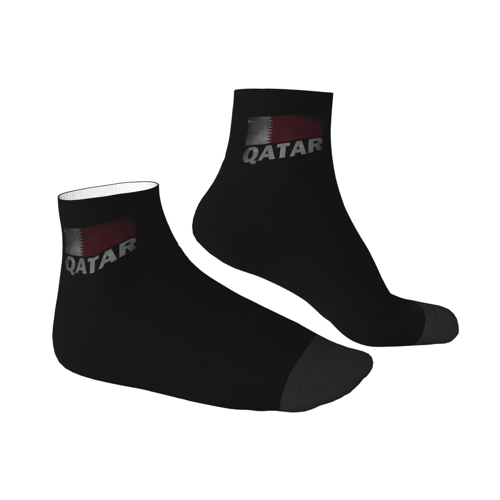 nopicsn Retro Qatar Flag Exceptional Breathable Ankle Socks | Comfortable, Stylish, And Durable for Men and Women