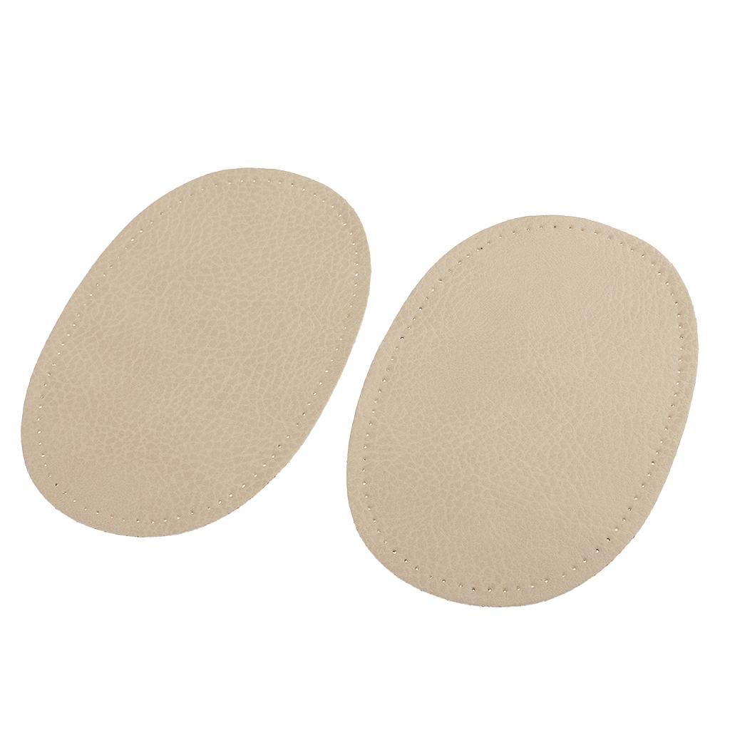 Nishiyuenyi Set of Two PU Leather Patches for Clothing Repair, Beige