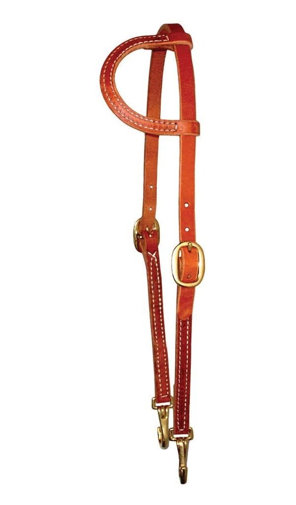 Berlin Custom LeatherHeadstall Hermann Oak Sliding Ear Oiled H151