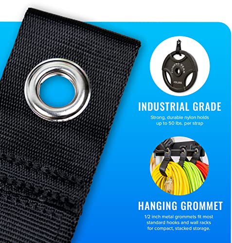Spire Heavy-Duty Cable Storage Straps (6 Pack) Extension Cord Organizer, Hoses, Ropes, Garage Tool Storage, RV and Boat Organization