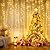 Minetom Curtain Lights, 300 LED Dimmable Fairy Lights with Remote and Timer, 8 Modes, USB Powered String Lights for Room Wall Party Xmas Indoor Decor, Warm White