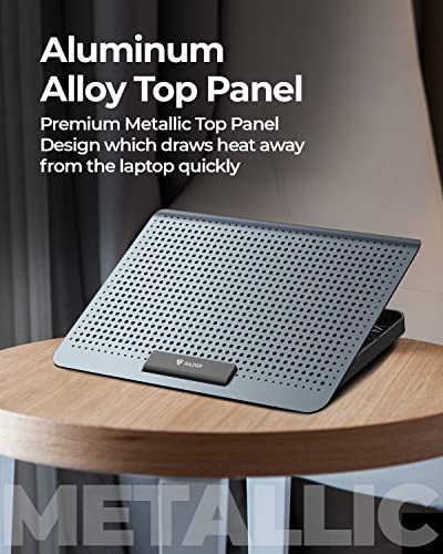 RAEGR RapidCool 900 Aluminium Laptop Cooling Pad | Two USB Port| with Multi-Angle Adjustment & Adjustable wind speed, Metal Support | Foldable... - Image 4