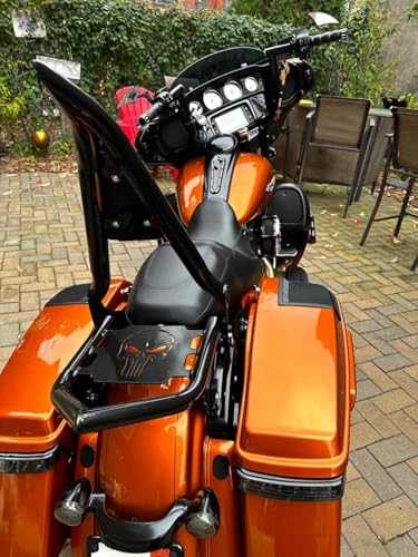 Image of TDZ Black Detachable Luggage Rack for 2009-2025 Harley Touring Street Glide Road King Road Glide Electra Glide