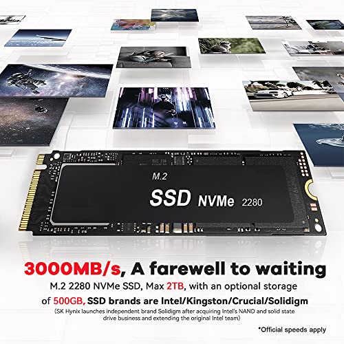 Beelink Ser5 Versatile Mini Pc, Amd Ryzen 5 5500U(Up To 4.0Ghz) 6C/12T, Mini Computer 16Gb Ddr4 Ram 500Gb Nvme Ssd, Mini Desktop Computer 4K@60Hz Triple Screen Display Wifi6 Bt5.2,W11 Pro #TOP2