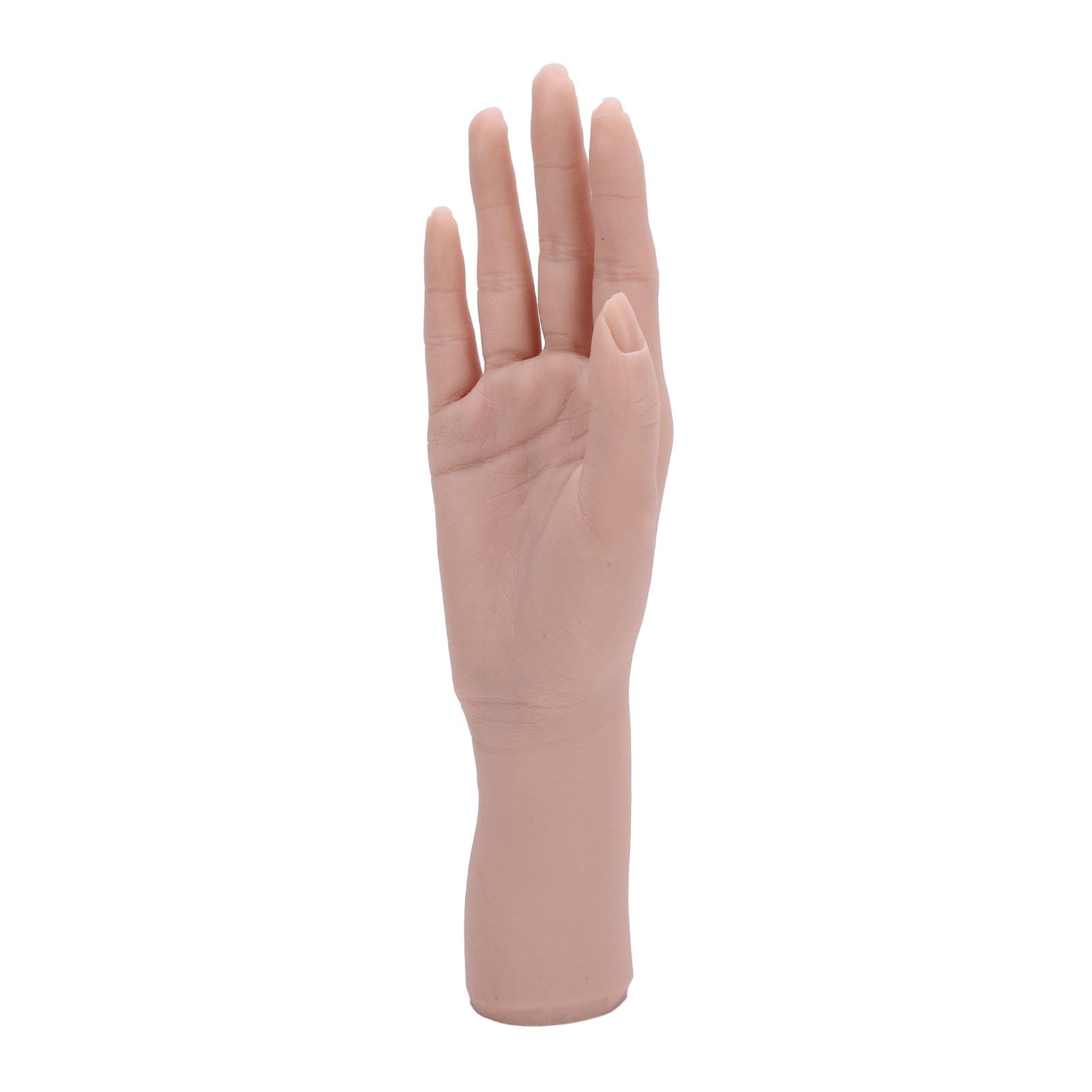 Modello di Mano Femminile in Silicone Mano di Manichino Pieghevole Realistica per Nail Art e Oggetti di Scena per Spettacoli Televisivi (destra)
