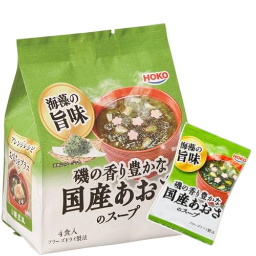 HOKO フリーズドライスープ 3種アソート (あおさ、オニオン、ユッケジャン) (40食入り, あおさスープ)