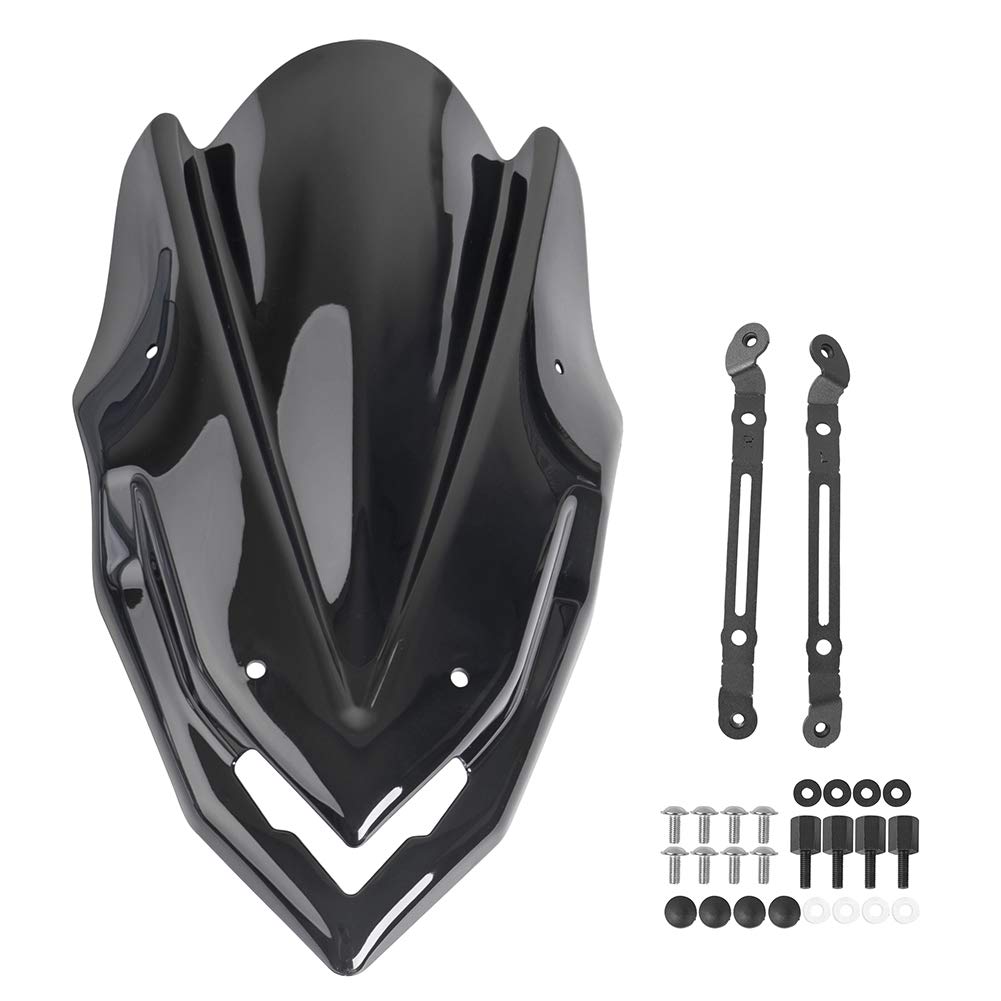 Pare-Brise pour Moto Z900 Z 900 2017 2018 2019 Bulle Touring Déflecteur (Noir)