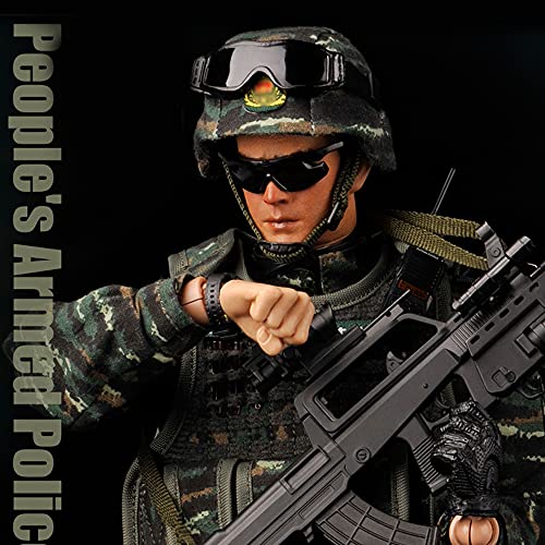 Viikondo 1/6 Action Figures Playset, Armed Police Special Forces, Chinese Police Officer, Peace Mission Soldier, Military Toy For Adult Collection, Camouflage, 12 Inches With Weapon Accessories #TOP4