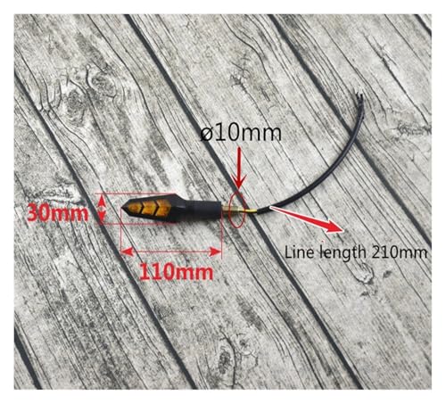 Clignotant pour feux de moto avec éclairage orange vif pour virage GN GV250 2PCS - 2