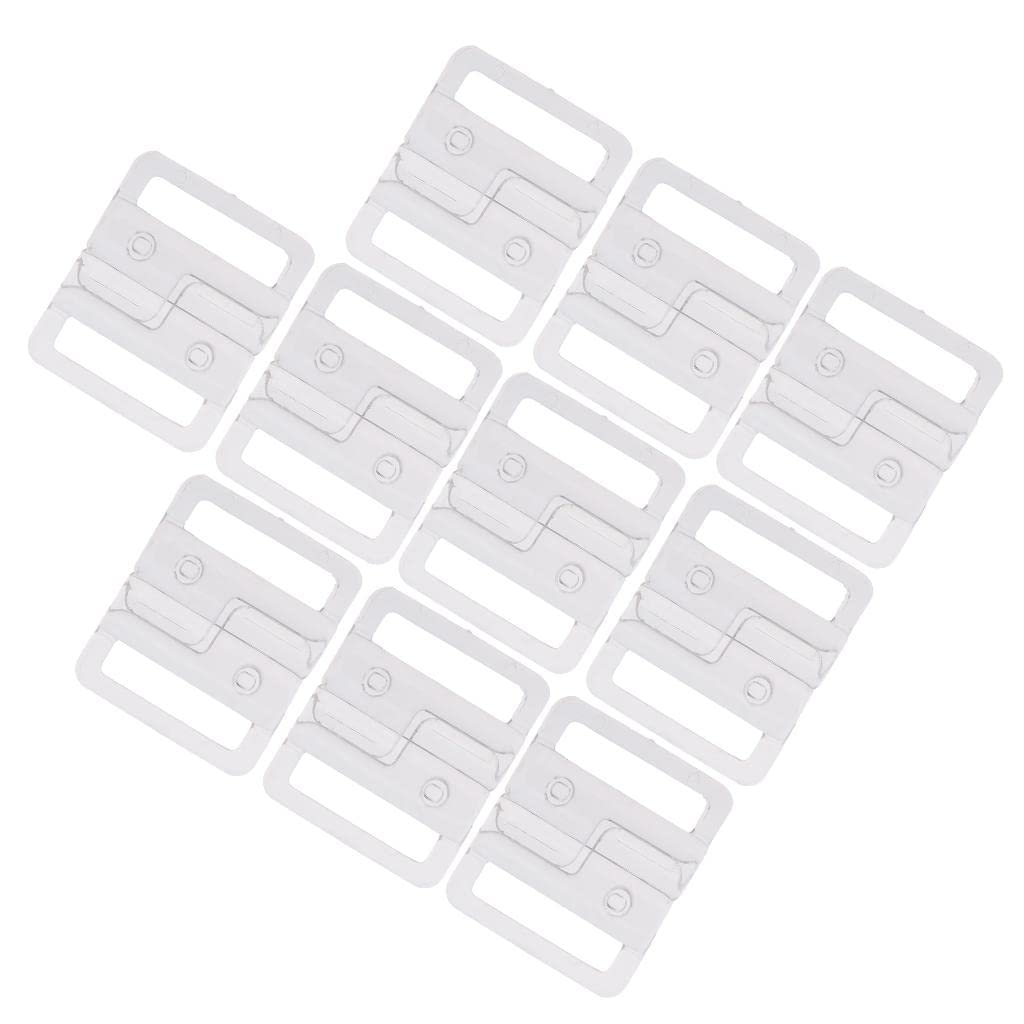 MERISHOPP® 10 Sets Bra Clip Swimwear Clickers Bikini Front Closure Buckle Clips Clear|Crafts | Sewing | Closures & Connectors |10 Sets Abs Bra Clip 3