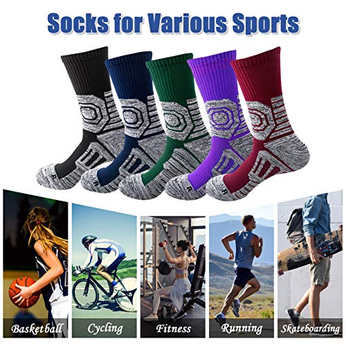 Meias esportivas masculinas, Andoer Meias esportivas masculinas Almofada grossa com nervuras manguit