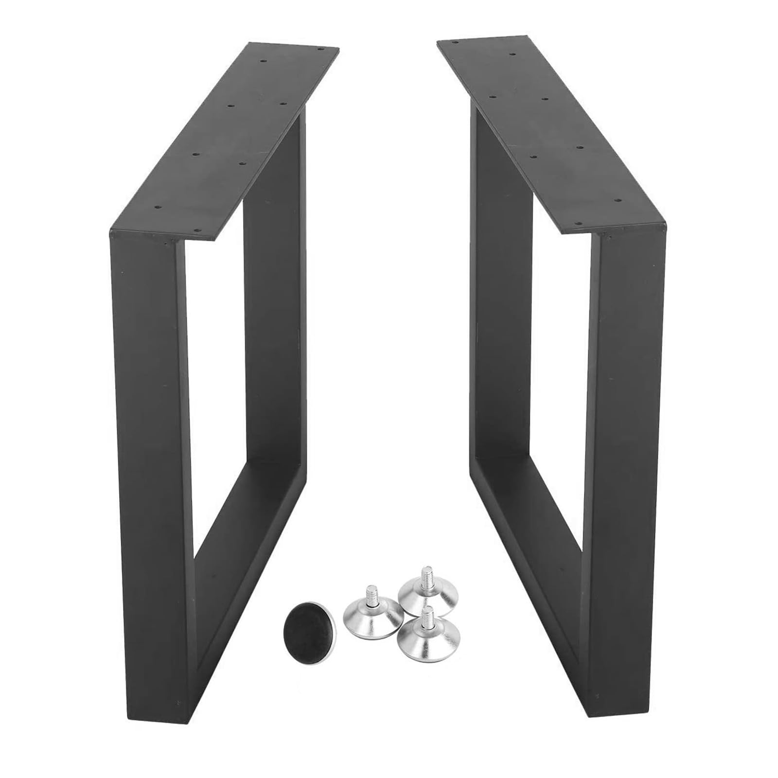 Pieds de table en métal robustes de 80 x 70 cm avec protection de sol intégrée