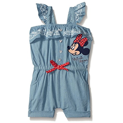 Disney Baby-Girls Minnie Mouse Chambray Romper
