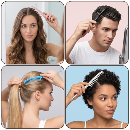Set de 4 Peines Rat Tail para Peinar y Separar miniatura 3