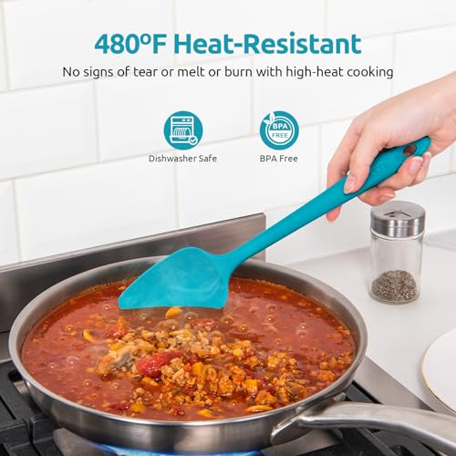 U-Taste BASICEUST06-SET3-MUL-US Silicone Spoon Spatula Set: 480ºf Heat Resistant Food Grade Flexible Rubber Spoonula thumb #2