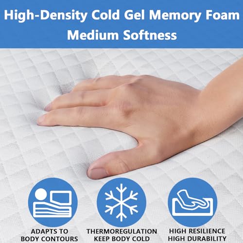 Rhyme Source 4.5 Inch Cold Gel Memory Foam Sofa Bed Mattress Replacement For Sleeper Sofa And Couch Beds Queen Size Sofa Certipur-Us Certified thumb #4
