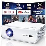 [NetfIix Officially & DoIby Audio] Aurzen Eazze D1 4K Supported Smart Projector with Auto Focus & Auto Keystone, 50% Zoom, HDR 10, 60Hz Portable Projector for iOS/Android/USB/TV Stick,White