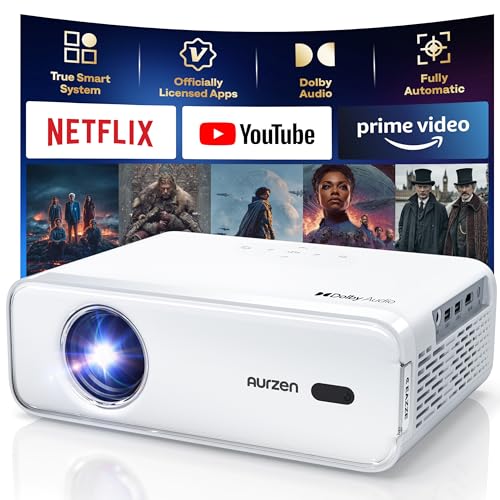 Aurzen EAZZE D1 Smart Projector with WiFi and...