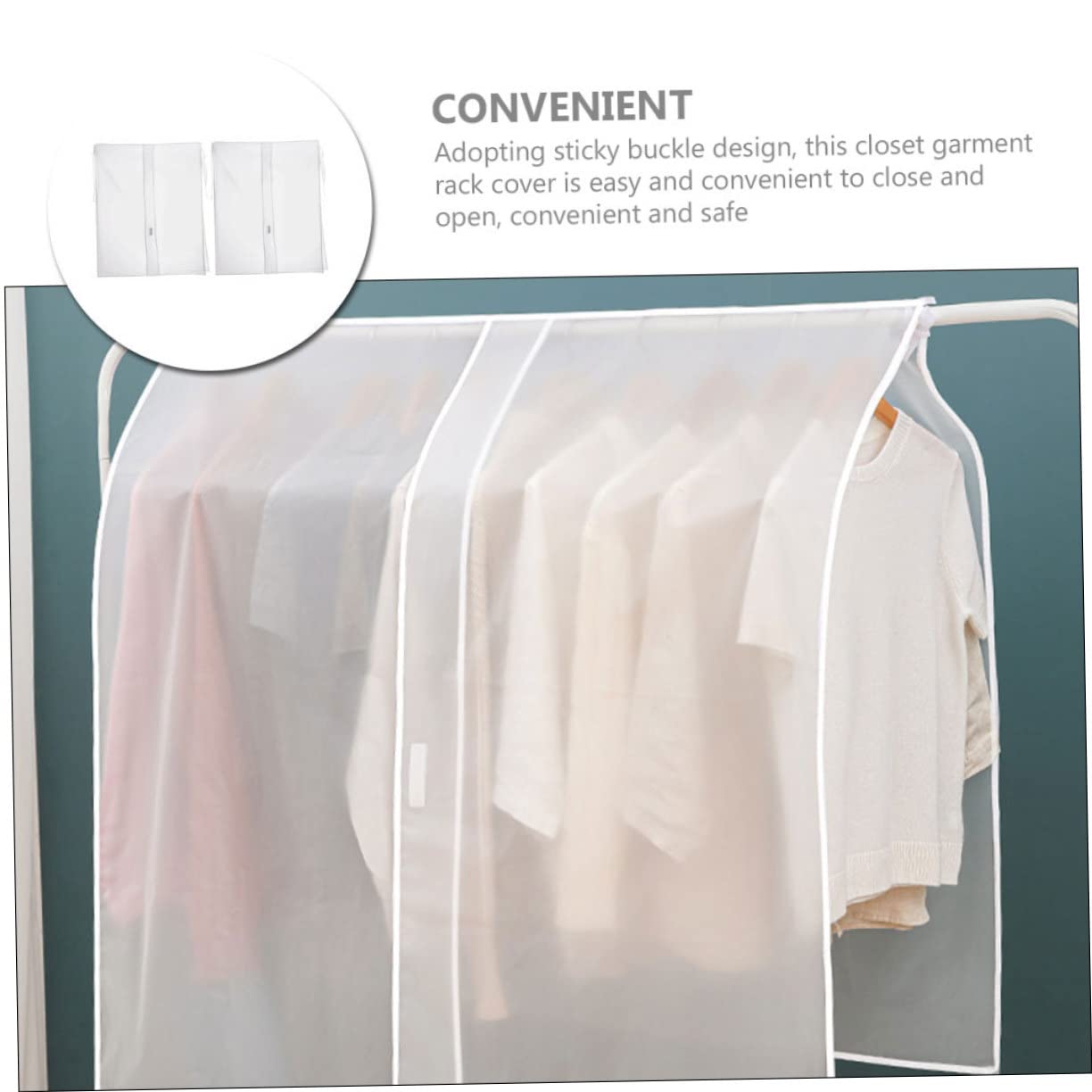 2piezas Funda De Abrigo Prueba De Polvo Fundas Protectoras Para Ropa Impermeables Bolsa De Almacenamiento Para Armario Protector Para Perchero Para Colgar Ropa El Armario