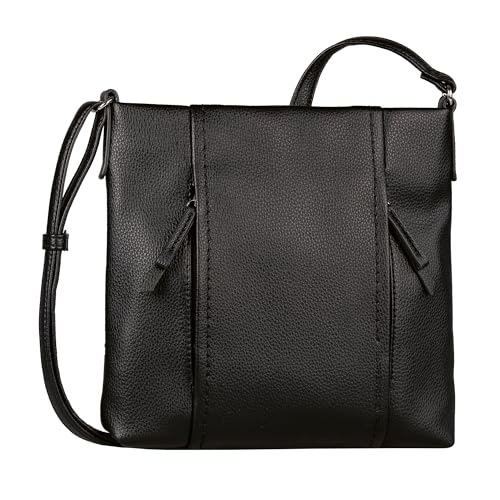 Sac à bandoulière femme Tom Tailor Beca noir en simili cuir souple