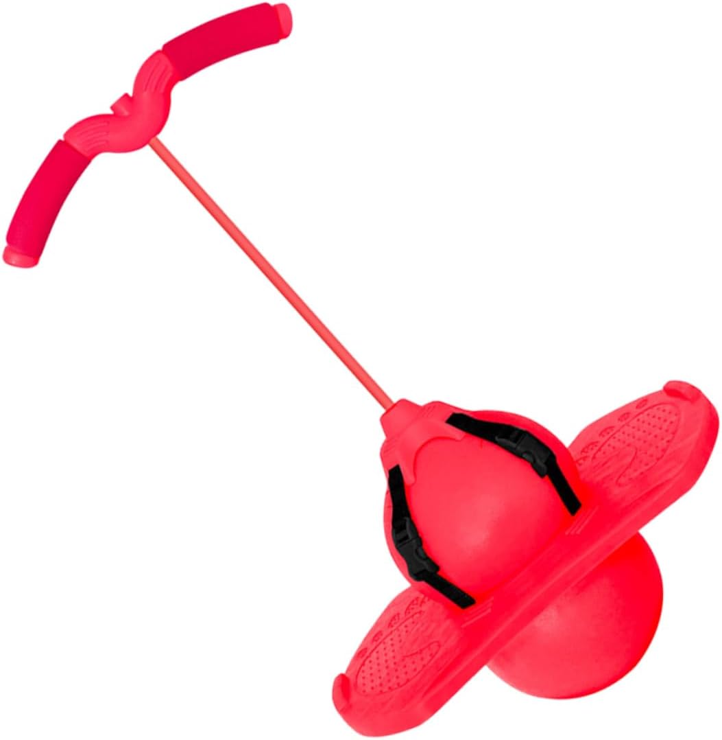 1 Set Non-Slip Hopping Ball Toy Boys and Girls Bounce Exercise Ball Handle Balance Beam for Boys and Girls