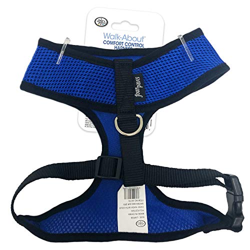 Image of Four Paws Comfort Control Dog Harness Blue Large