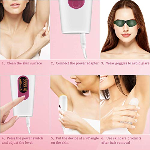 Hair Removal for Women and Man GREPRO Hair Removal Upgraded 999,999 Permanent Painless Flashes Hair Remover Device for Facial and Wholebody Home Use
