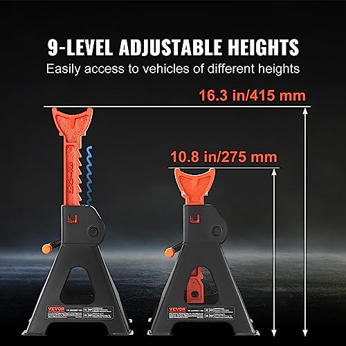 Vevor 3 TON JACK STANDS Stands, 3 Ton (6,000 Lbs) Capacity Car Jack Stands thumb #4