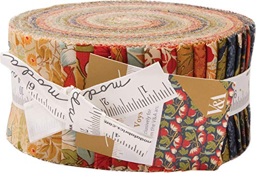 V & A Voysey 2018 Jelly Roll 40 2.5-inch Strips Moda Fabrics 7320JR