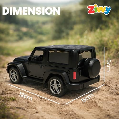 Image of Die Cast Metal Toy Car 1:39 Scale, 4x4 Thar Jeep Car Toy for Kids with Pull Back Action, Openable Doors, Toy Cars for Kids 2+ Years Boys Girls, Miniature Model Car Gift, Random Colors