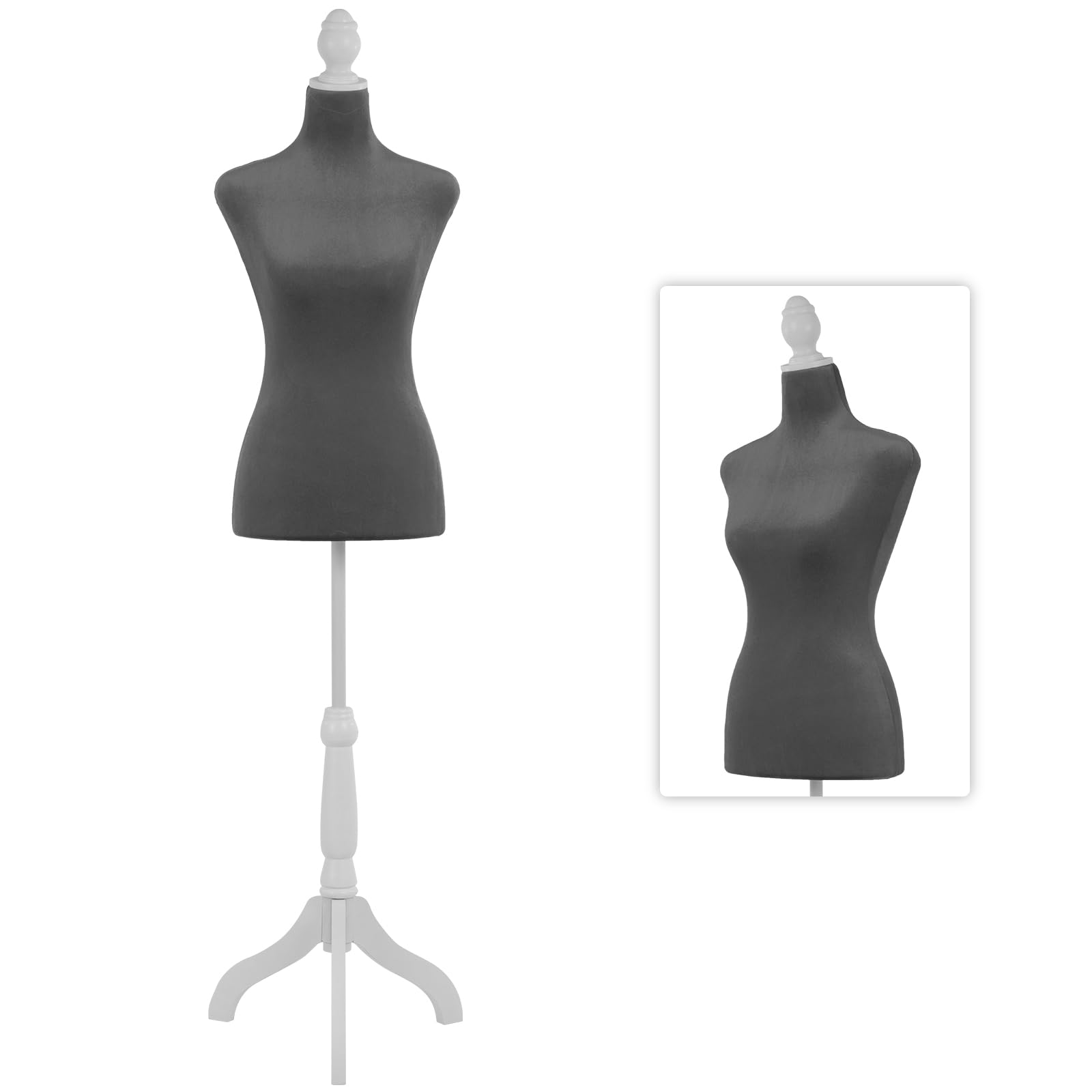 Amazon.com: Mannequin Body Dress Form Torso 49.6-63.4 Inch Height
