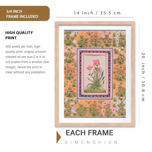 Image of kotart Premium Digital Madhubani Art Paintings with Frame for Home Decor - Painting Wall Decoration - Pack of 6 (14X20 Inch,)