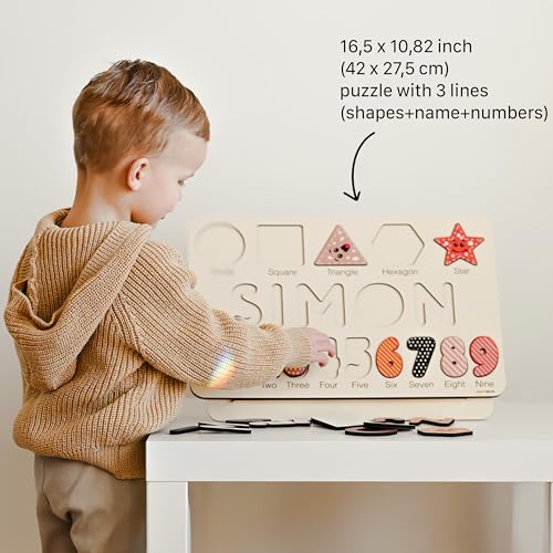 puzzles for toddlers boy and girl personalized name puzzle 12 month toy gifts for 0 1 2 3 years old baby gifts baby shower christmas newbaby gift 0 3 6 9 12 18 24 36 months