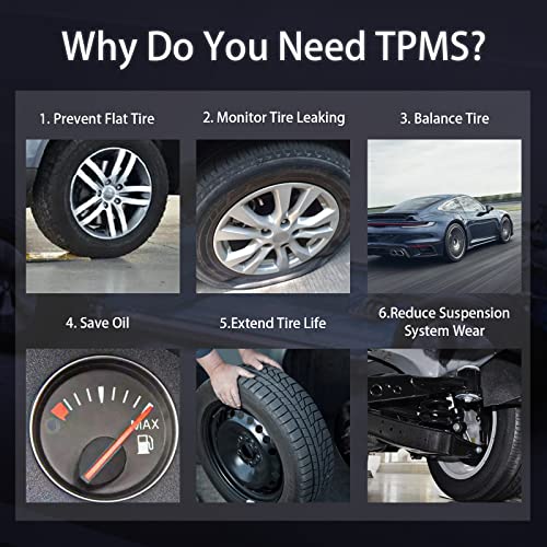 Marsflex Tpms Sensor Compatible For Chevy Cadillac Buick Gmc Saturn Pontiac Saab, Tire Pressure Monitoring System Replaces# 13598771, 13598772, 13586335, 20923680, 25920615, 13516164, 315Mhz, 4Pcs #TOP3