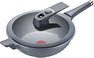 JAY-LONG Wok à Micro Pression, poêle antiadhésive avec poignée Amovible, poêle à Frire Domestique Poêles à Wok adaptées à la cuisinière à Induction de cuisinière à gaz