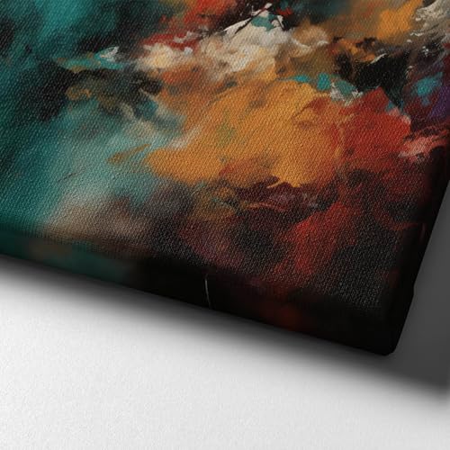 Composition abstraite en bleu vif et noir Spiffing Prints - Tableau encadré Extra Large - 5