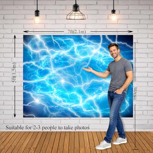 Fondo Fotográfico Azul Rayo 7x5 FT para Estudio miniatura 2