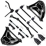 ASAPE 14 Pcs Suspension Kit Fit 1996-2000 for Chevy S10 1996-2005 for Blazer 1996-2003 for GMC Sonoma Include Front Upper Control Arm Center Link Tie Rod Sway Bar Ball Joint